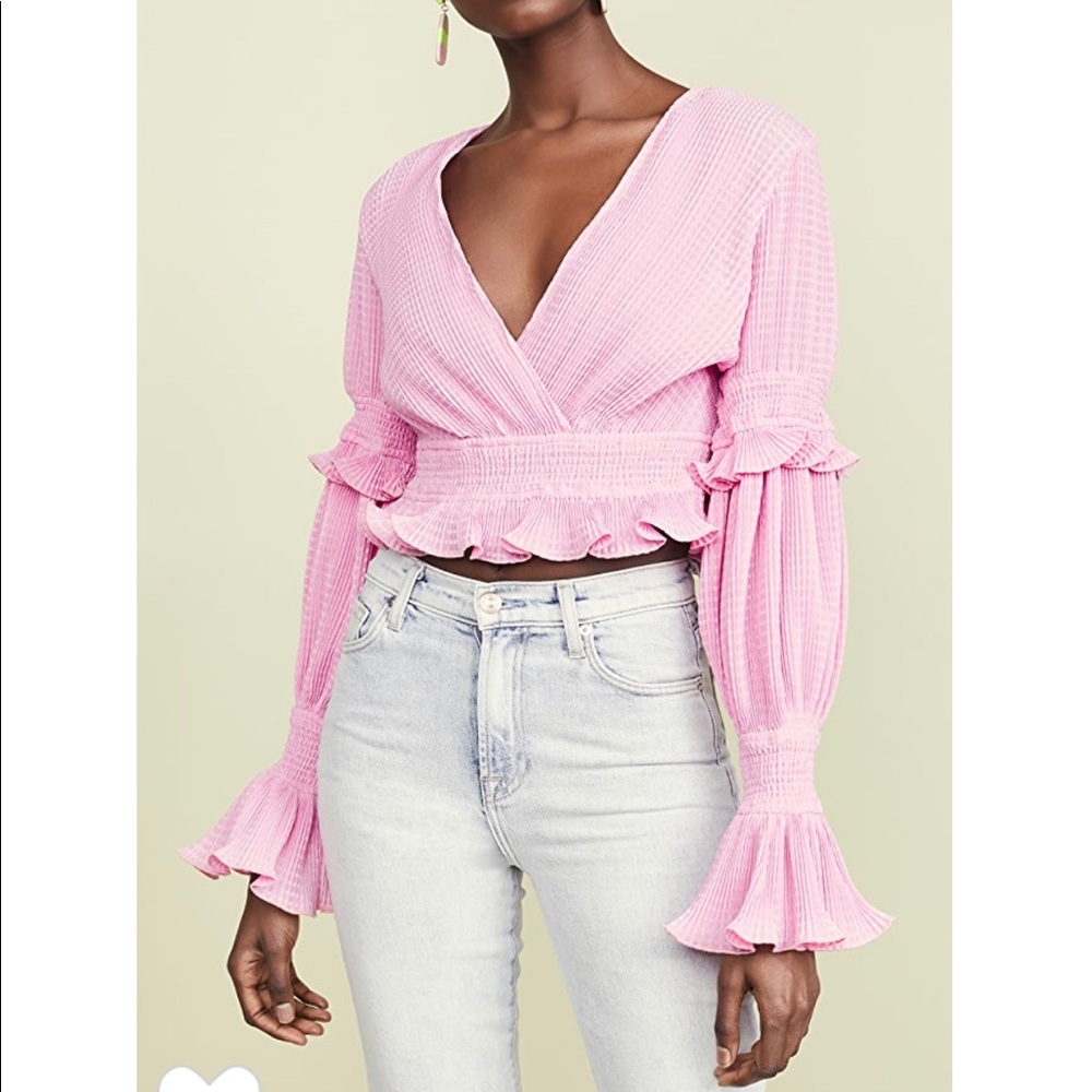 Keepsake the label clarity LS pink top